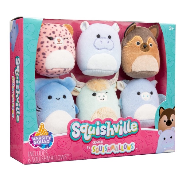 NWT Squishville Child's 2 inch Squishmallows 6 Pack Varsity Squad Toy - Picture 2 of 5